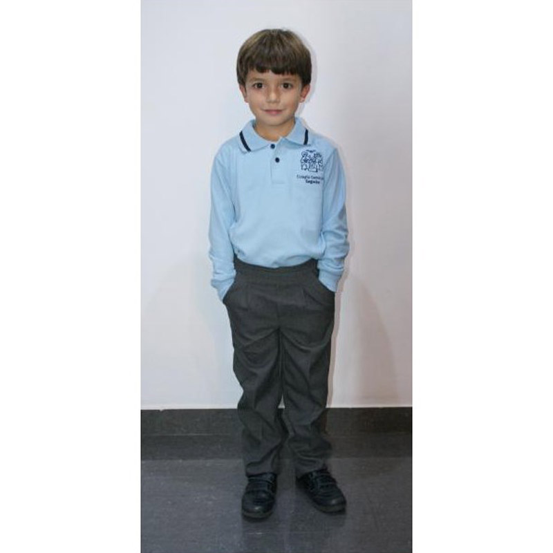 Polo de manga larga, primaria y secundaria