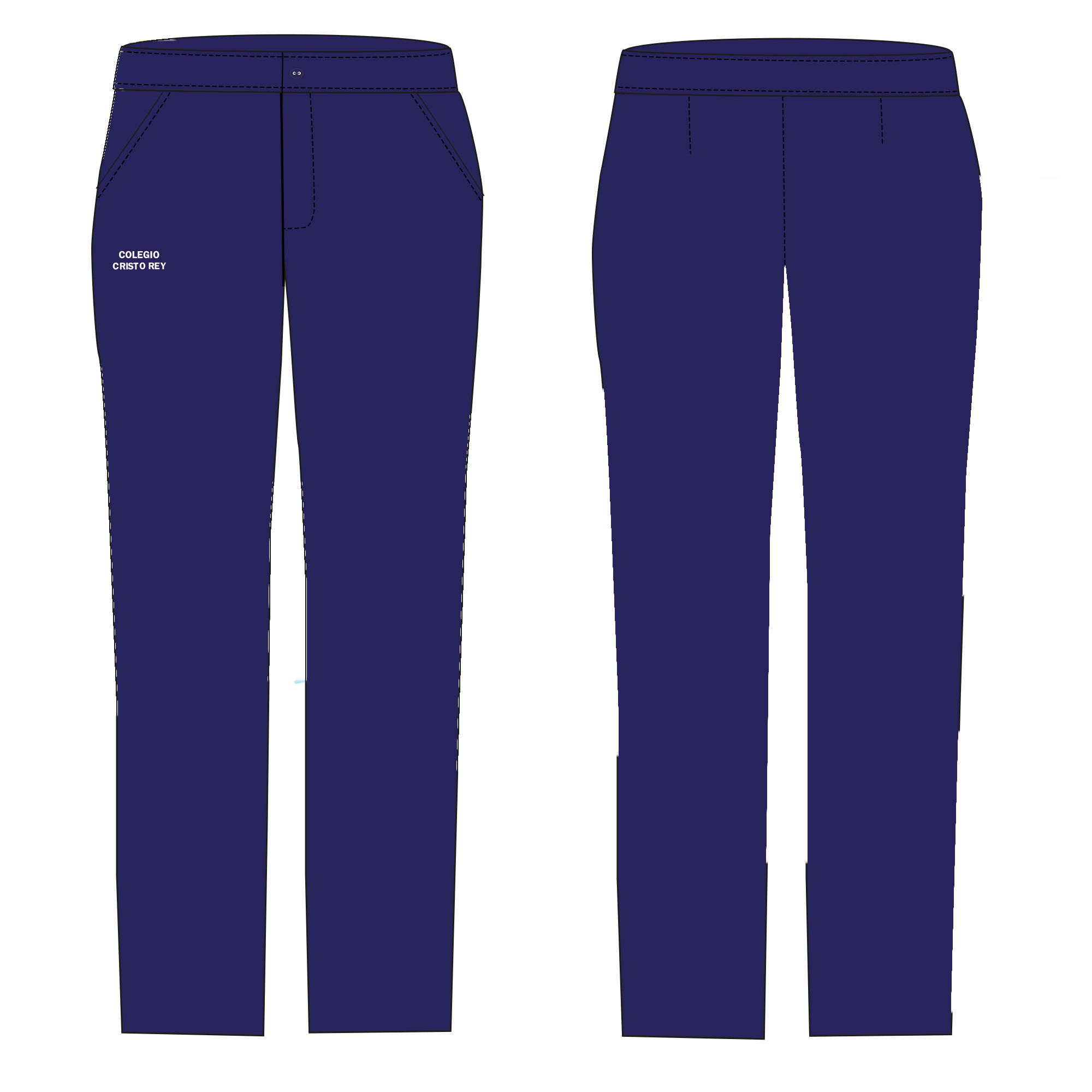 Pantalón largo de vestir de chica