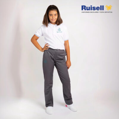 Pantalón largo gris chica